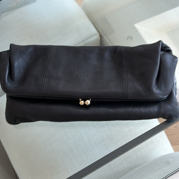 Coccinelle foldable black leather clutch - Picture 2 of 10